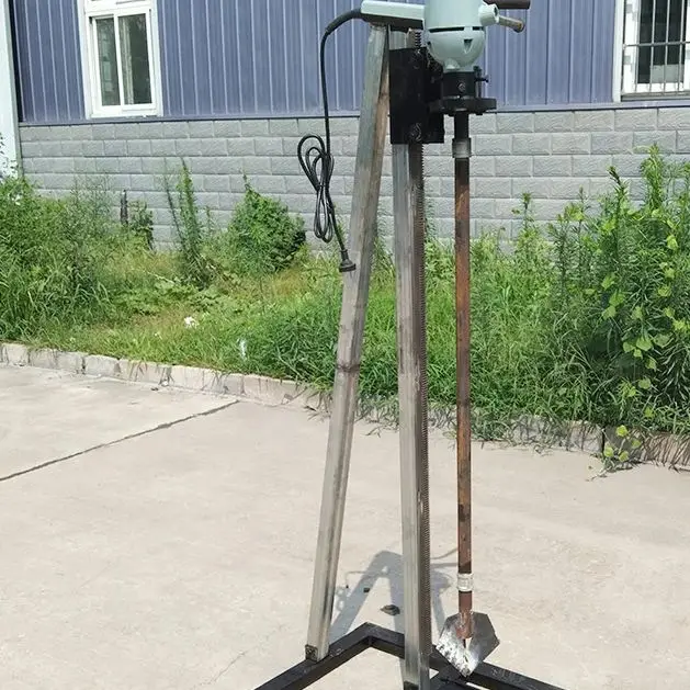 

Customized High Torque Electric Water Well Drilling Rig Portable Borehole Machine Household Irrigation Livestock Breeding 60m