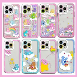 Cute R-Rainbows Bear Phone Case For Samsung S24 S23 S22 S21 S20 S10 FE Note20 Note10 Plus Ultra Lite 5G Clear Soft TPU Cover