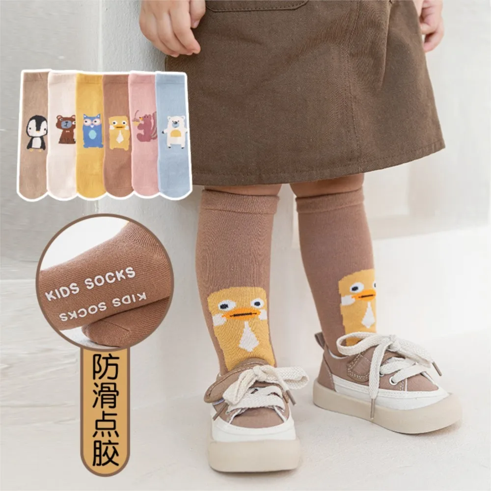 

baby non-slip socks cartoon animal penguins children stockings fall and winter Sock for gir boy knee high sokken