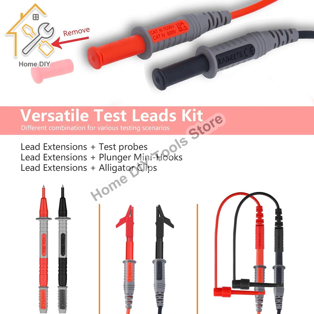 Universal Probe Test Leads Pin para Mult￭metro Digital Agulha Tip Meter Multi Meter Tester Lead Probe Wire Pen Cable K1/K12