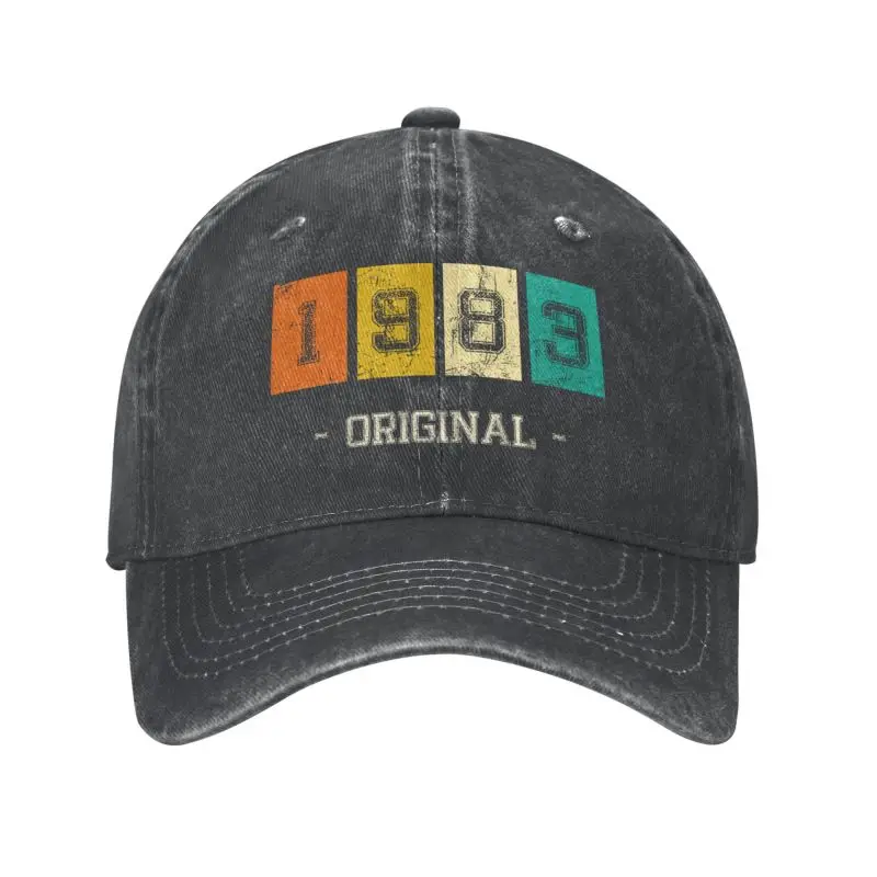 

Unisex Cotton Vintage Born In 1983 Birth Year Original Birthday Gifts Baseball Cap Adult Dad Hat for Men Women Sun Protection