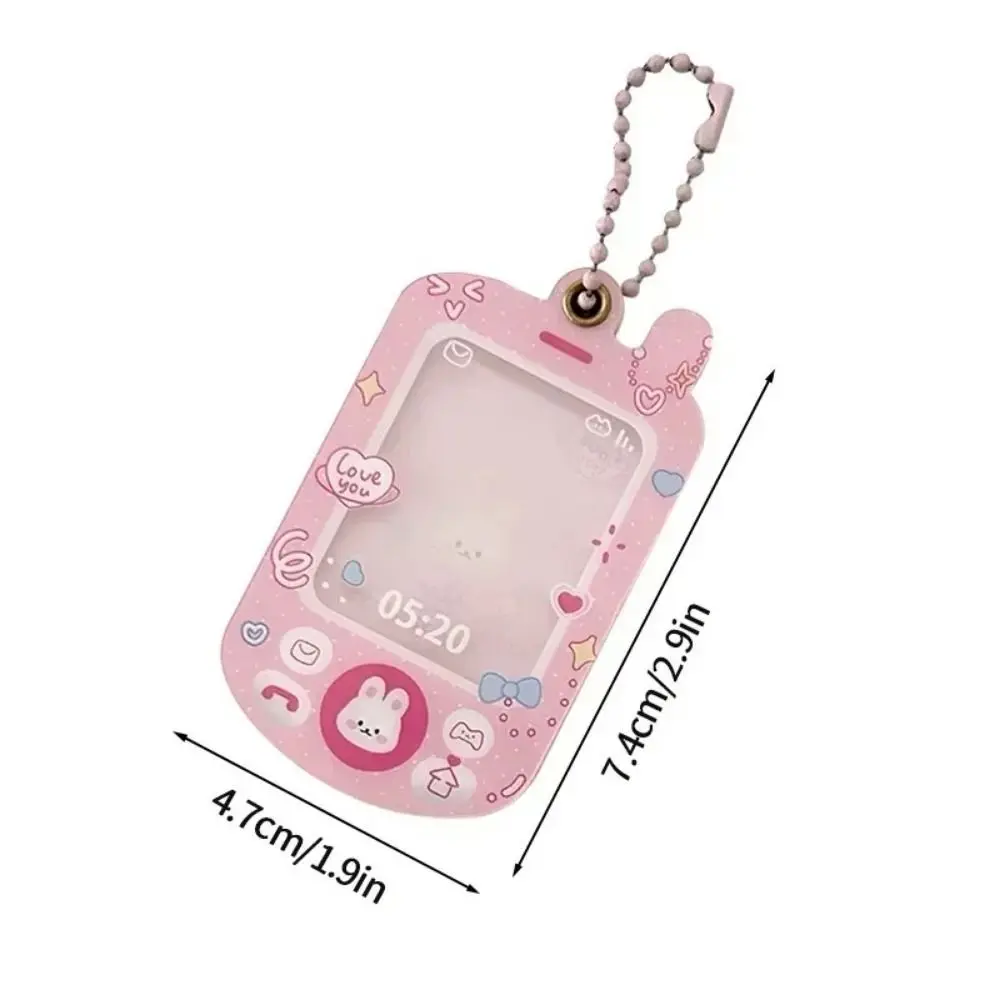 PVC Kpop Photocard Holder Mini Phone Cartoon Idol Card Display Protector Creative Unique Access Card Protective Case Friends