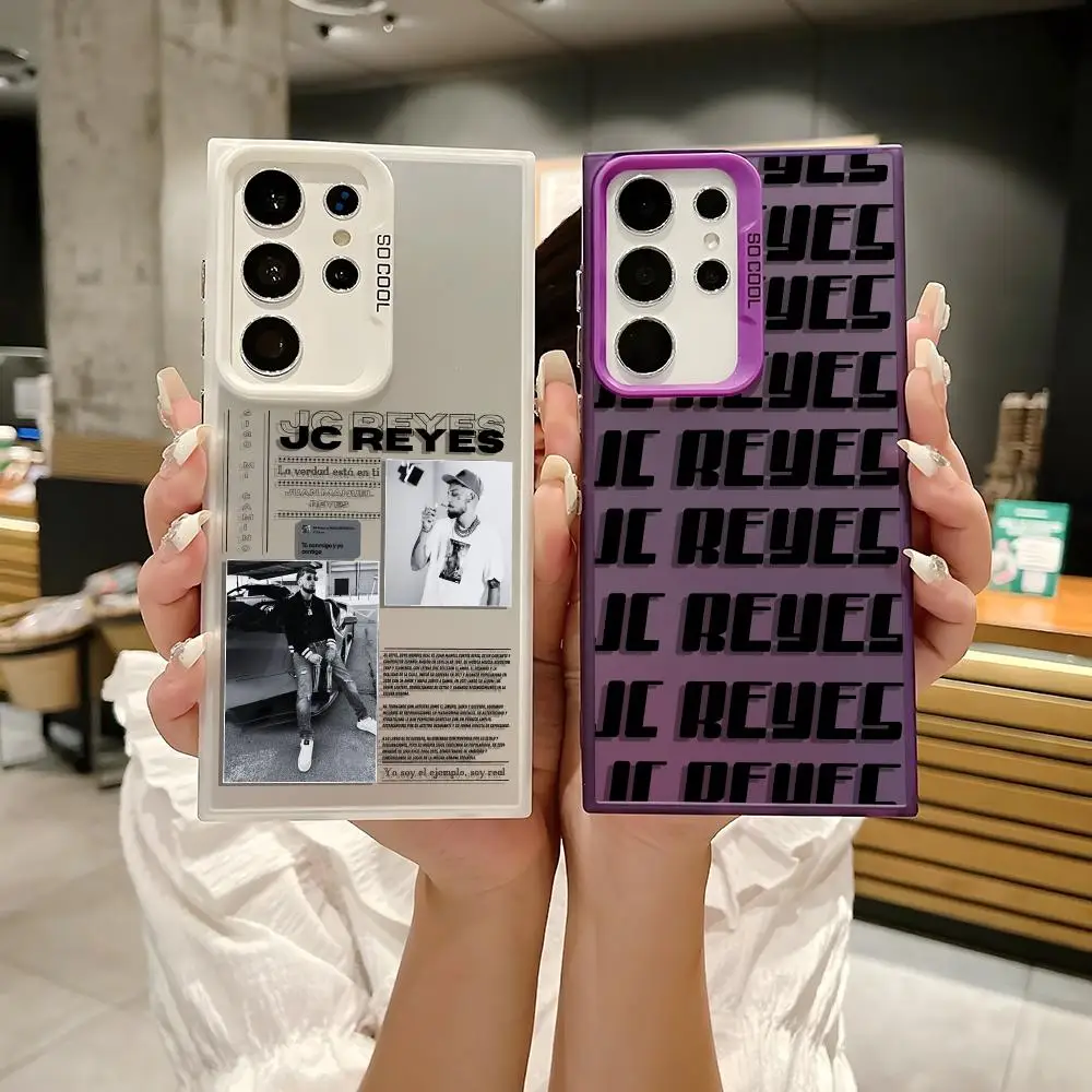 Jc r-eyes Tour cantante de rap Funda de teléfono para Samsung Galaxy S25 Edge S24 S23 S22 S21 S20 Ultra Funda de silicona plateada