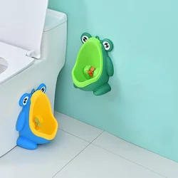 Baby Boy Toddler Standing Potty Cartoon Frog Shape Wall-Mounted Urinals Toilet Urinal Trainer Children Stand Vertical Pee Tools