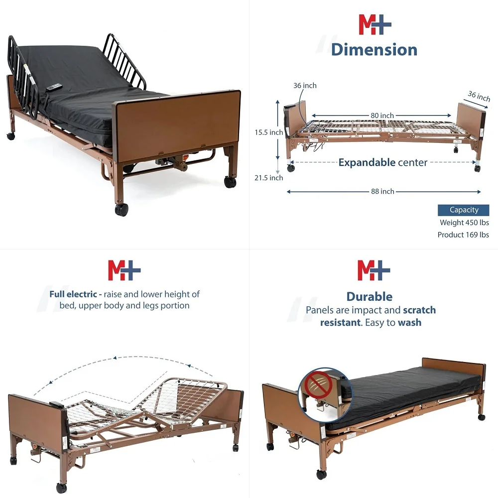 

Twin XL Adjustable Bed Frame and 14 Inch Cooling Memory Foam Mattress, Wireless Remote Head and Foot Incline,12 inch Legs, Zero