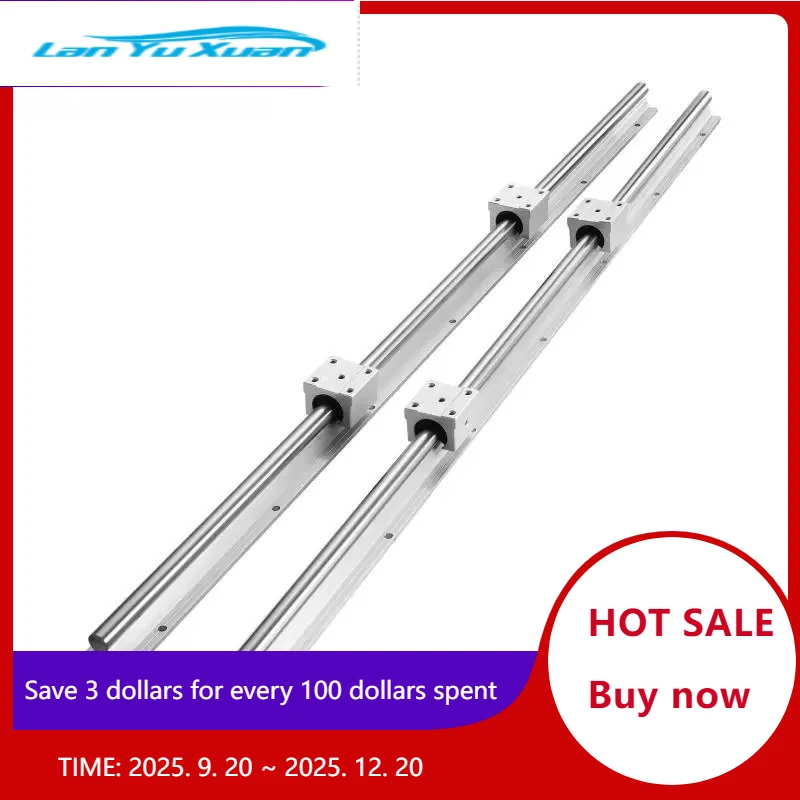 

SucceBuy 2PCS Linear Guide Rails SBR12 SBR16 SBR20 SBR25 800-2200mm&4PCS UU Bearing Blocks Smooth Motion for DIY Mills CNC Parts