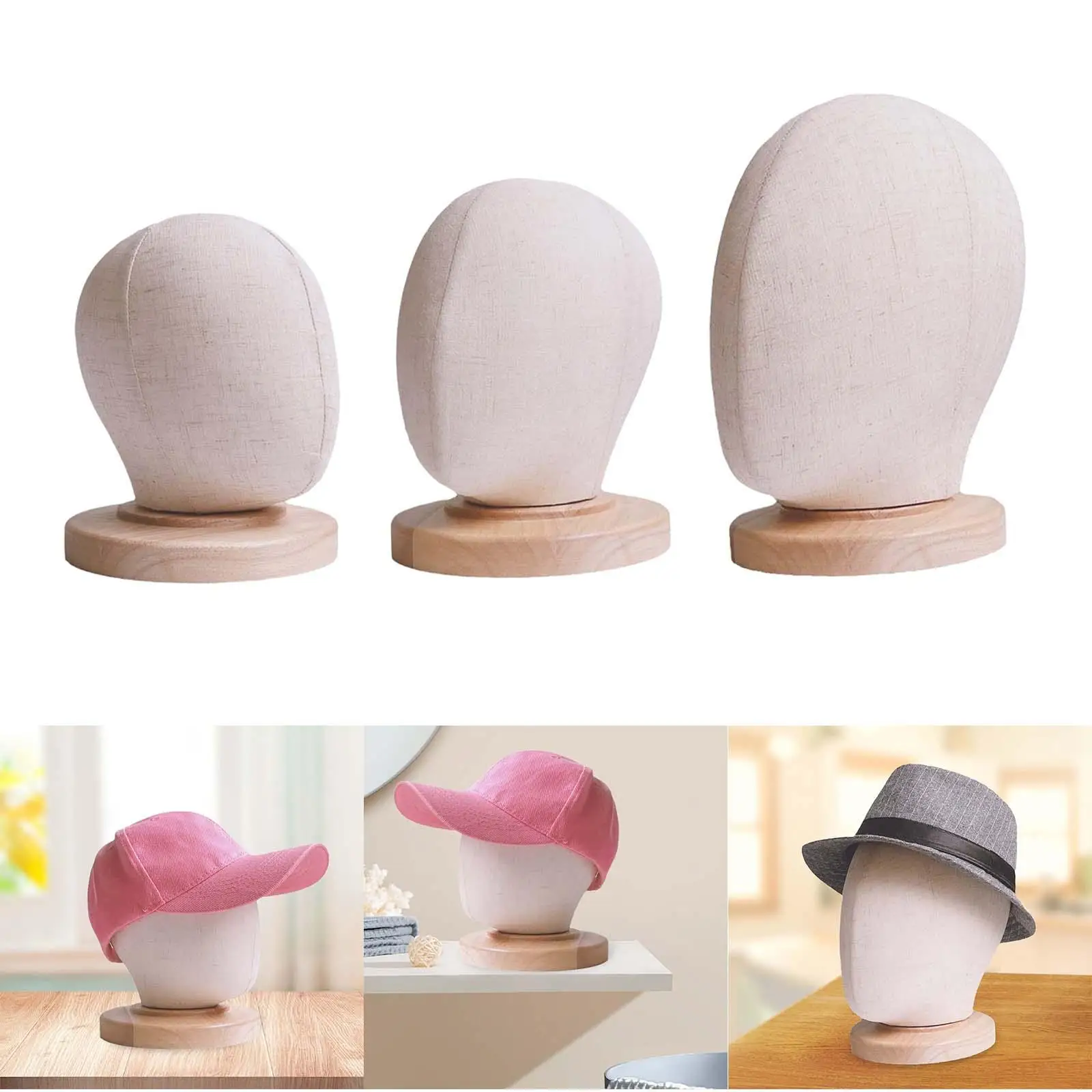 Head Styling Display Model, Caps Storage Rack, Linen Manequim para Salão de Beleza ou Loja