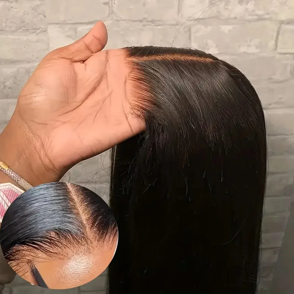 40 Inch Glueless HD Lace 13x4 Front Wig Human Hair 13x6 Ready To Wear Straight Wigs With Pre Plucked 5x5 Closure No Glue Needed