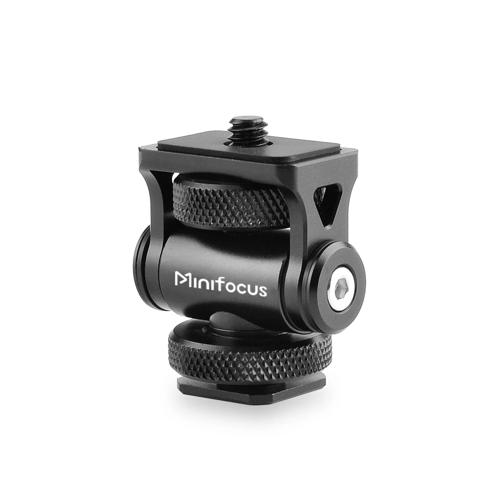 Minifocus Uchwyt monitora Uchwyt na zimną stopkę do kamery Monitory polowe Mikrofon Gorąca stopka Uchwyt montażowy z regulacją nachylenia 180 stopni — zdjęcie 2