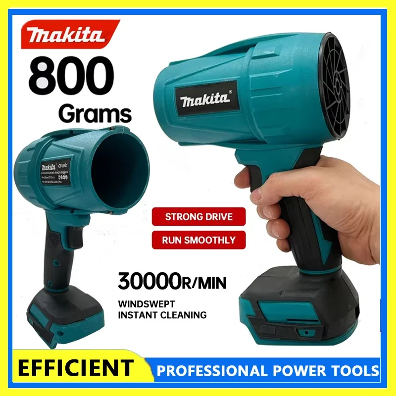 Makita 30000 tr/min ventilateur violent Turbo Jet ventilateur 18V plumeau d'air électrique vitesse du vent Turbo Rechargeable avec outil de nettoyage de voiture léger