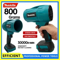 Makita 30000RPM Violent Blower Turbo Jet Fan 18V Electric Air Duster Wind Speed Turbo Rechargeable with Light Car Cleanin Tool