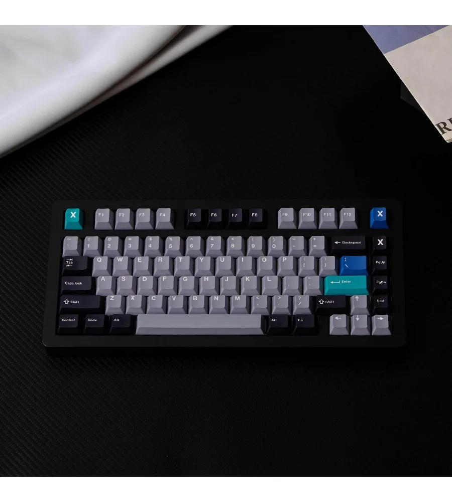 Keycap 129 keys PBT material Original height Five-sided sublimation process Suitable for a variety of mechanical keyboards