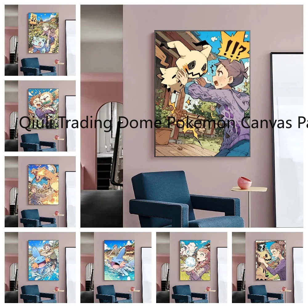 Klassische Leinwand drucke Pokemon modernes Wohnzimmer Kinder Geschenke Wand dekoration hängen Poster Spielzeug hochwertige Kunst Bild