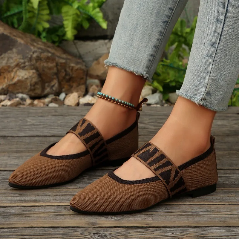 

2025 New Ladies Shoes Shallow Women's Flats Fashion Color Matching New Plus Size Light Comfortable Best Seller Flat Low Heels