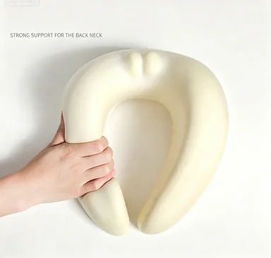 cozy smooth Creative viscose scuba fabric Magnet  Cloth Cover Portable neck Support Pillow