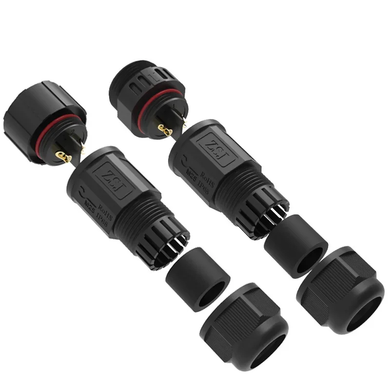M23 الذاتي قفل موصل كابل مقاوم للماء IP68 2-25Pin لوحة الجبهة/الخلفية Avation التوصيل المقبس ذكر أنثى الخيوط لحام مشترك