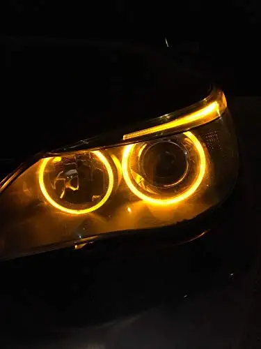 5w Amber Yellow LED Angel Eye Blubs Halo Ring Light Error Free for bmw E39 E60 E63 E65 E66 E83 M5 X3 X5 E53