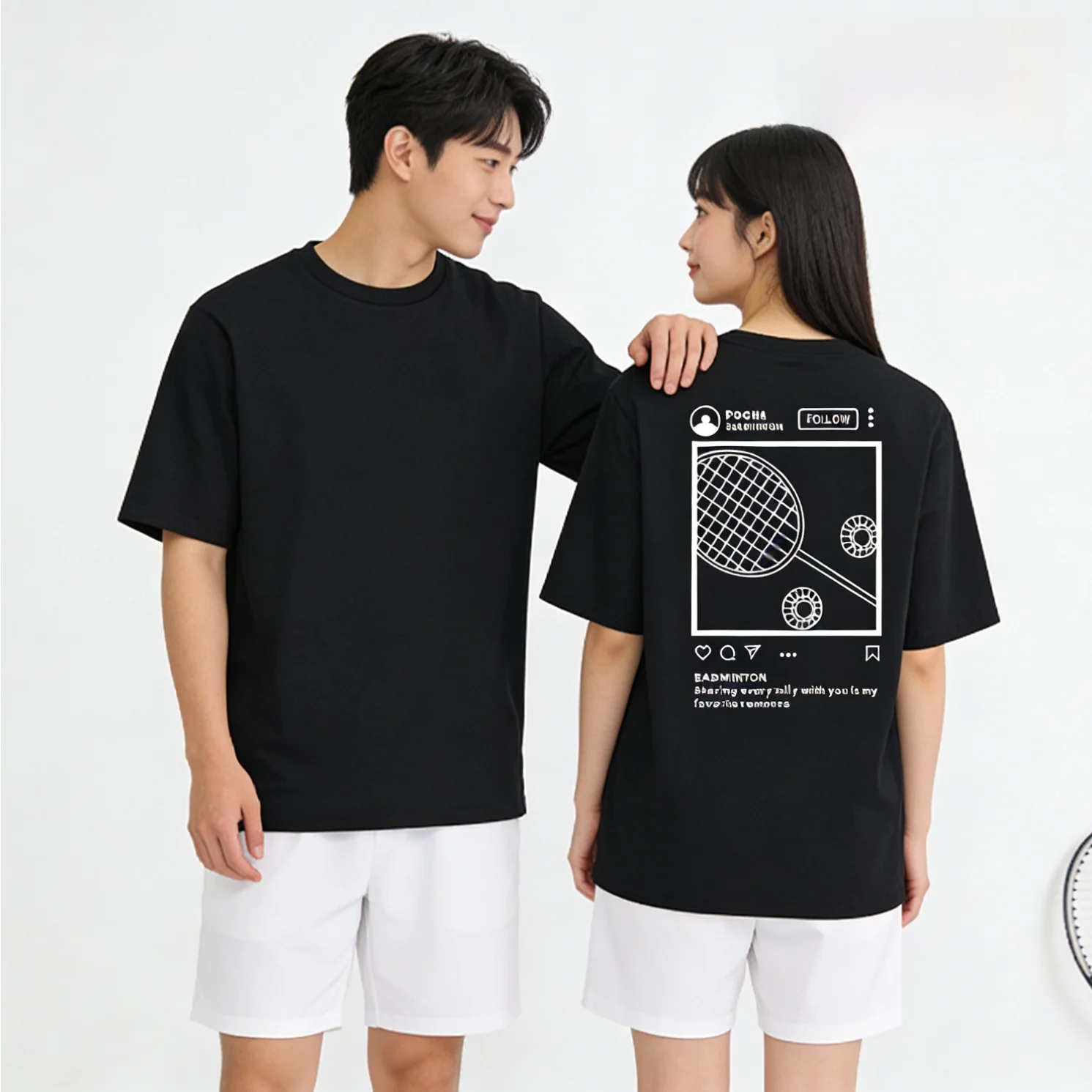 2026年韓国風バドミントン半袖tシャツユニセックス速乾コットン風スポーツウェアyy生地文化シャツ