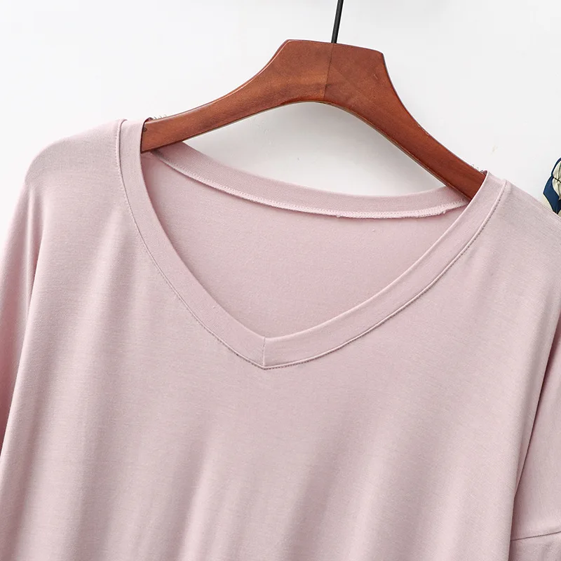 Summer women's pajamas sets Modal short sleeve Tshirts and wide leg pants Hot Casual homewear 2pcs suit lady's loungewear