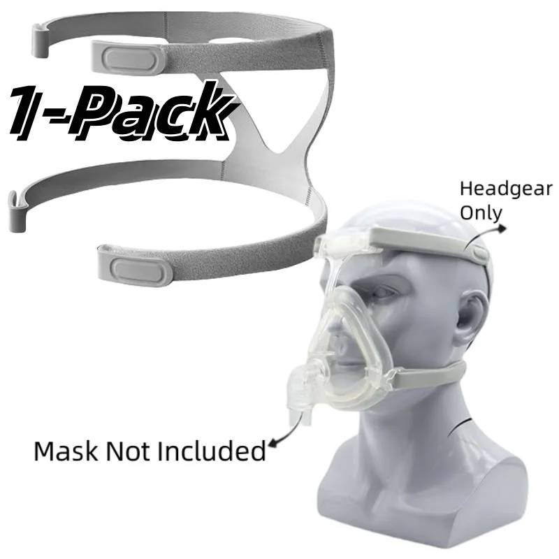 

1 Pieces Universal Replacement Headgear Strap Full Mask Replace Part，ResMed mask strap replacement，4-Point Adjustable Headgear