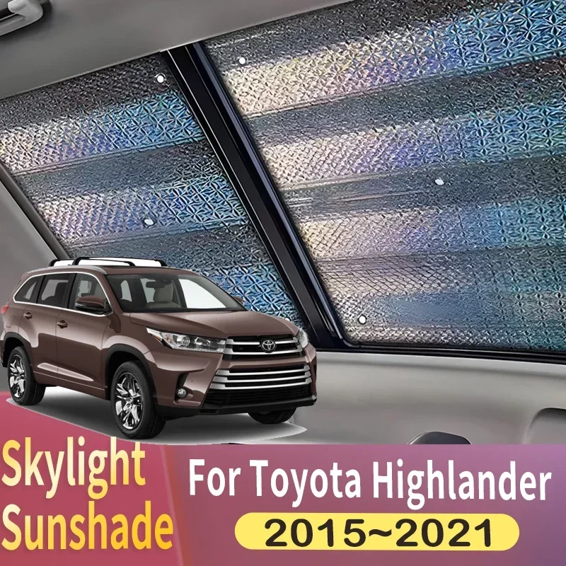 

Солнцезащитный козырек на крыше подходит для Toyota Highlander Kluger XU50 2015 ~ 2021 MK3, автомобильный панорамный тепловой экран на крыше, солнцезащитный козырек на окно с защитой от УФ-лучей