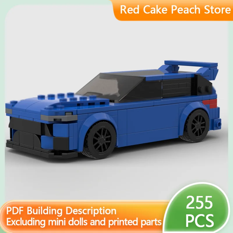 

Модель скоростного гоночного автомобиля MOC, строительные кирпичи RS, синий спортивный автомобиль, модульная технология, детские праздничные подарки, сборные игрушки, костюм