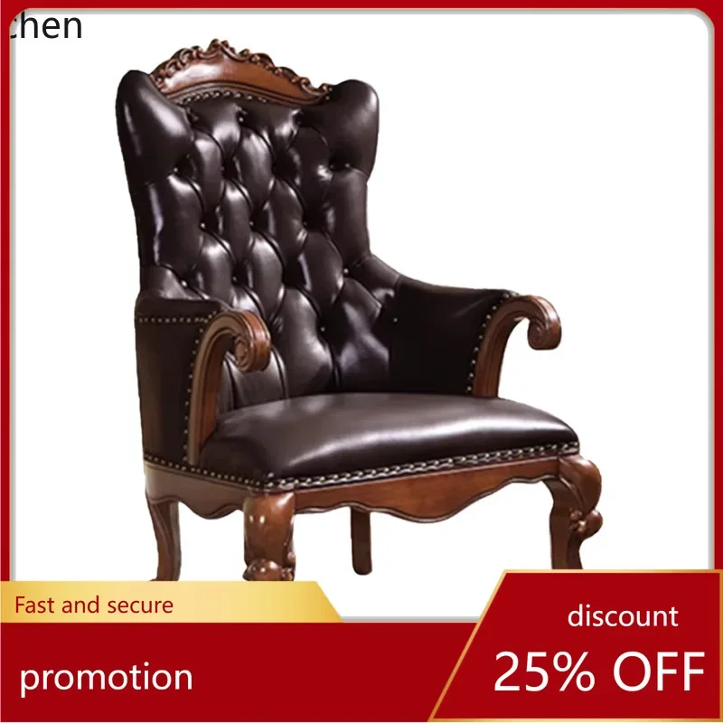 ZML High Back Lounge Chair Single Sofa Chair Solid Wood Study Office Chair