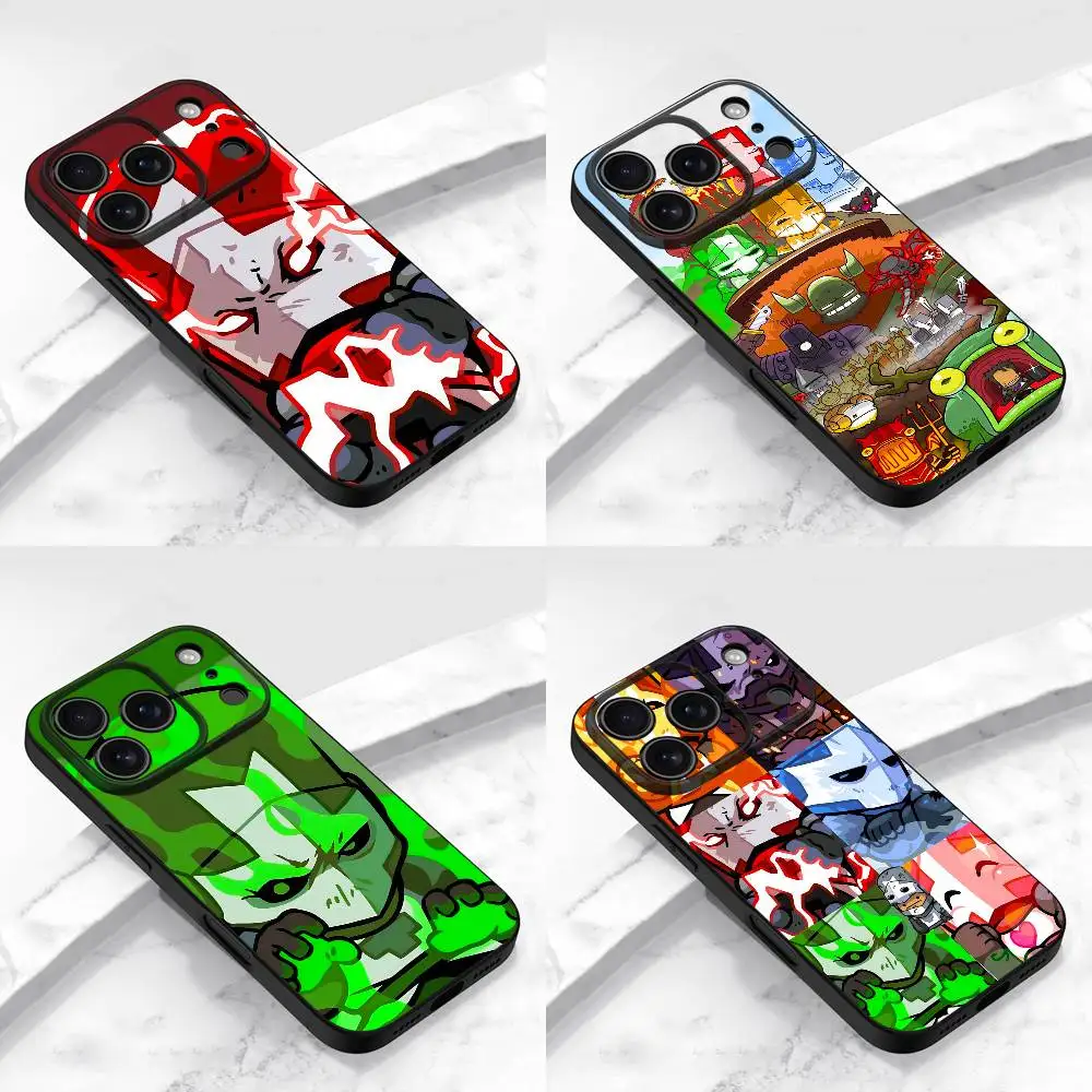 

For Castle Crashers Phone Case iPhone 15,16,12,14,13,11,17,Pro,Max,Plus,E,Air,Mini Black Cover