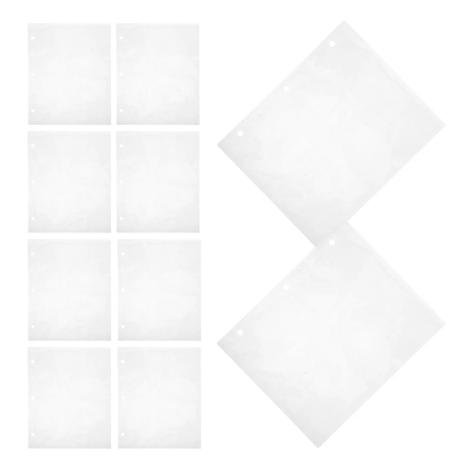 10Pcs Thick Clear PP Refill Pages for Binders Card Binder Inserts Pocket Protectors Photo Card Sheets Trading Baseball Football