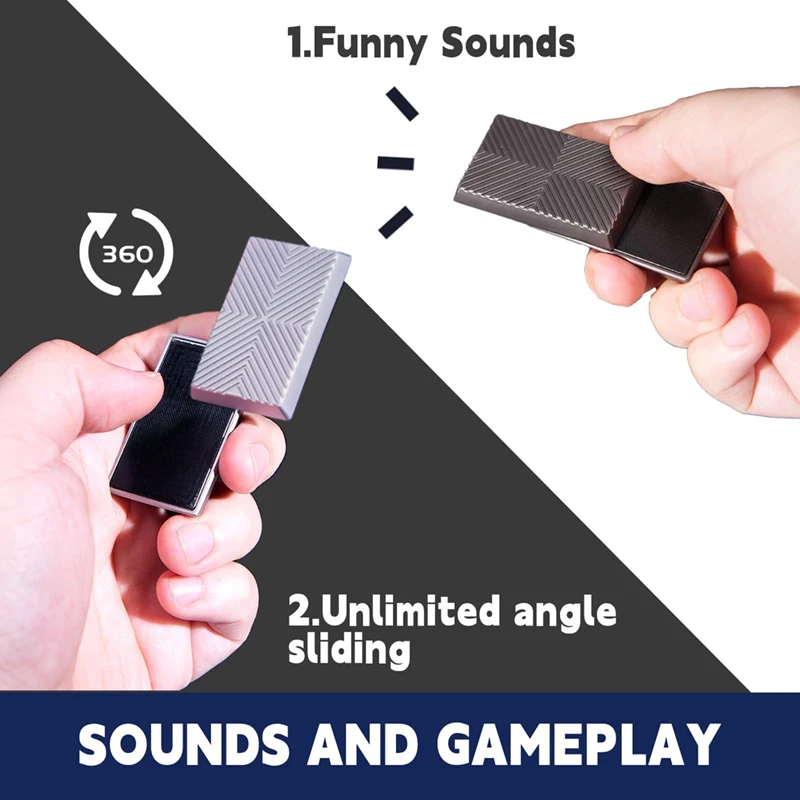 1pc Fidget 슬라이딩 금속 Fidget 장난감 성인 작업 부드럽고 매력적인 사운드, 스트레스와 불안 완화 Adhd 데스크탑 장난감