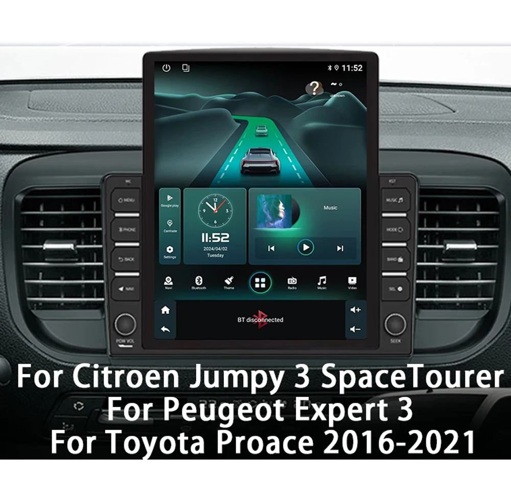 

For Citroen Jumpy 3 SpaceTourer For Peugeot Expert 3 For Toyota Proace 2016-2021 Android Auto Car Radio Multimedia Player No dvd