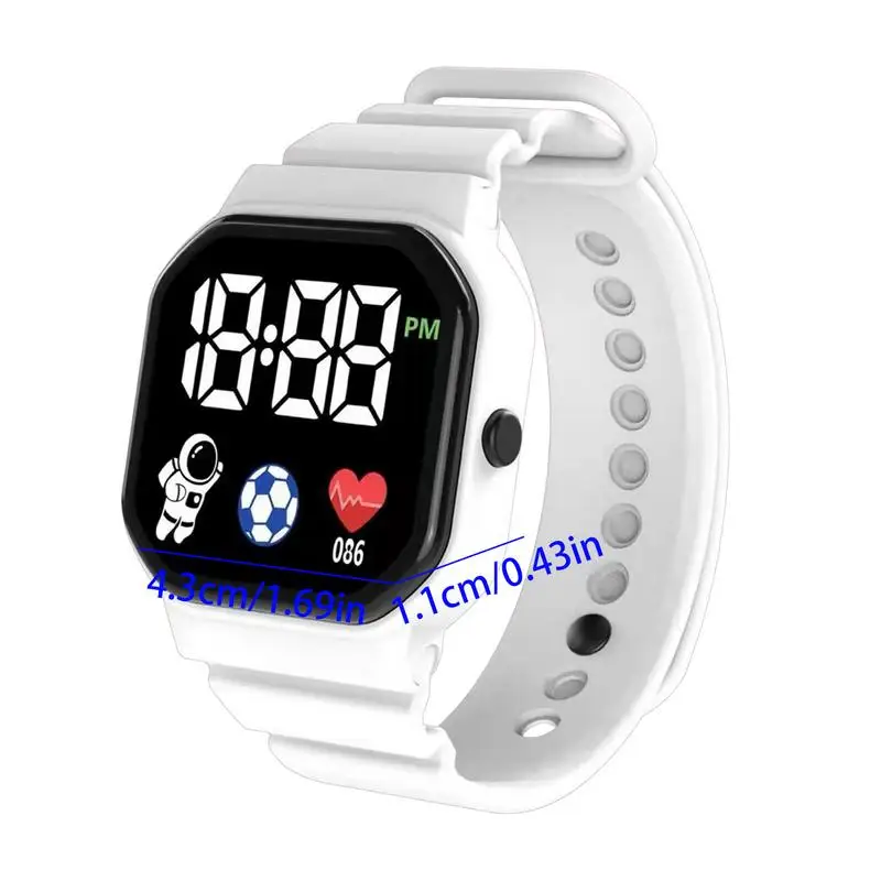 Digital Sports Watch Digital Watch For Kids Comfortable Sports Waterproof LED Watches Silicone For Children Women Men