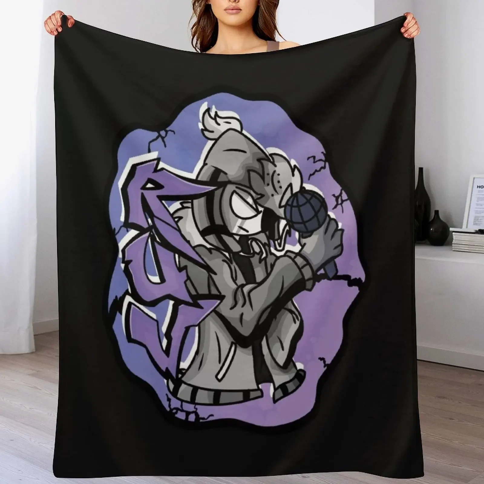 

fnf cool ruv graffiti art Throw Blanket Baby Plush Blankets