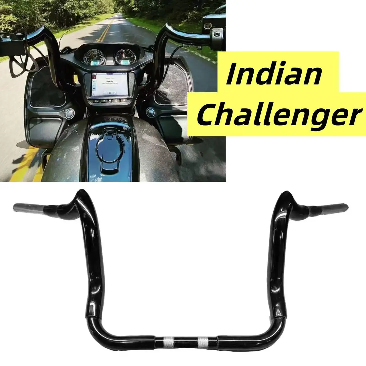 Indian Challenger 1-1/2'' Ape Hanger Handlebar For Indian Challenger Dark Horse Limited Motorcycle Handlebars Bar Accessories