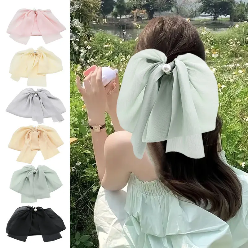 النسخة الكورية الجديدة المتضخم اللؤلؤ القوس دبوس الشعر القبعات الكورية الإنترنت المشاهير عودة مشبك للرأس دبوس الشعر مزاجه