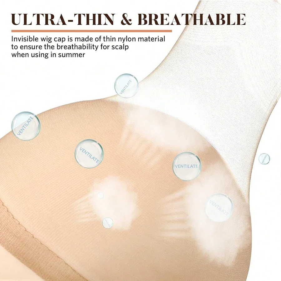 Оптовая продажа HD Wig Caps Высокое качество Прозрачные HD сетки для волос Плетение нейлона Эластичный кружевной передний парик Кепка для женщин Мужчины Светло-коричневый