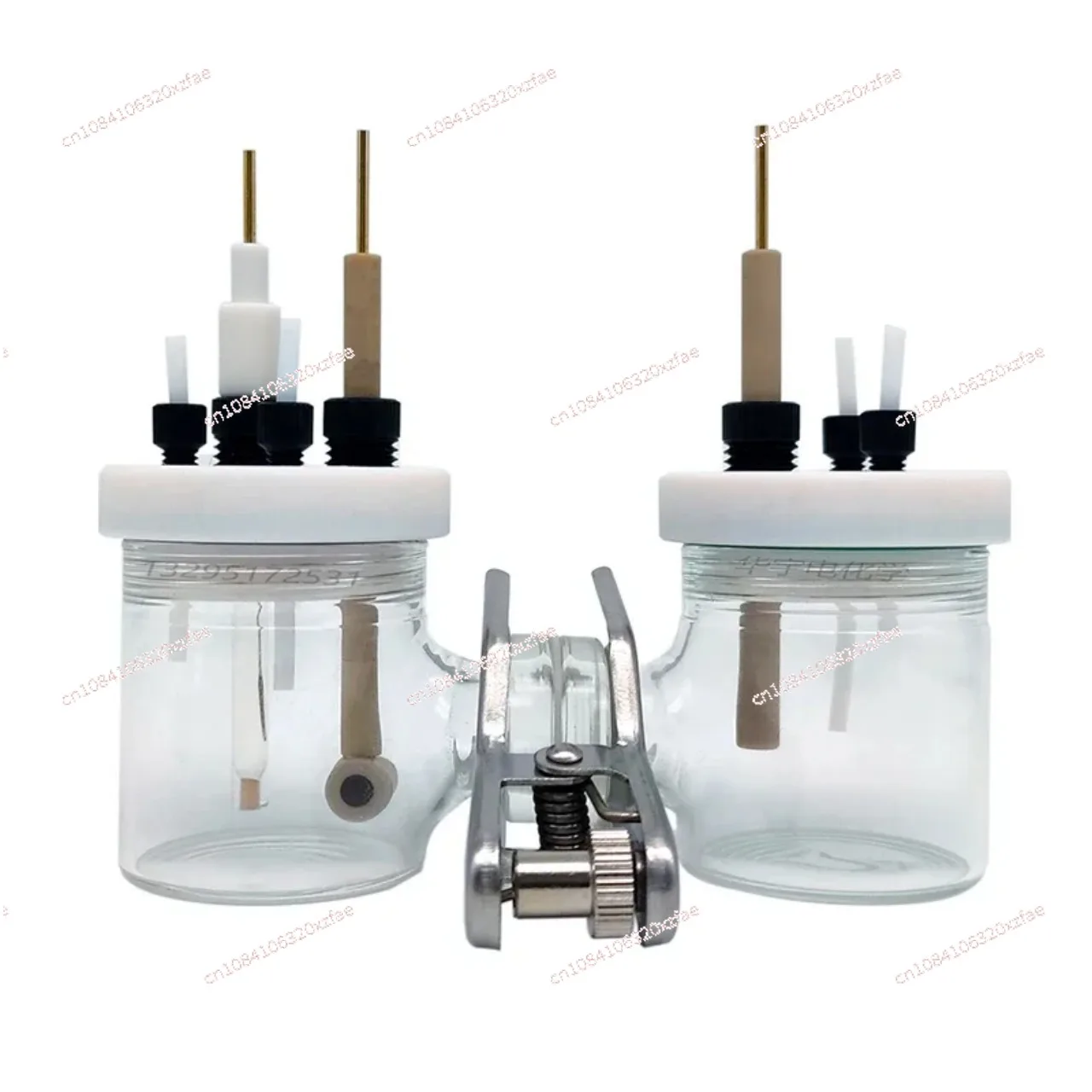 Three Electrode Exchangeable Ion-exchange Membrane Electrochemical Cell H-type Sealed Two-compartment Electrolytic Cell 10-500ml