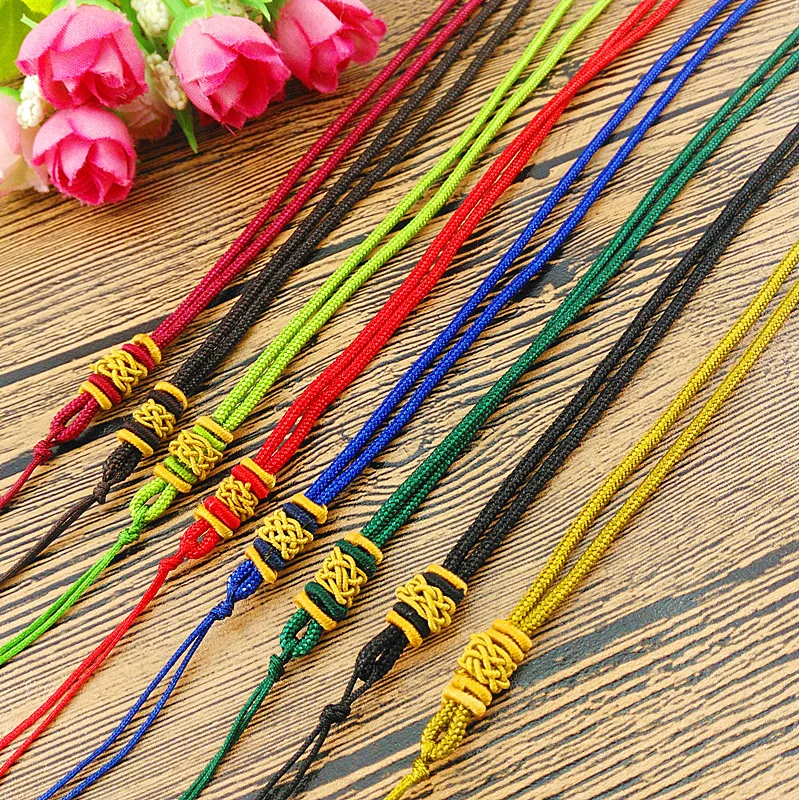 5pcs Hand Knited Necklace silk thread knot cord For Pendant- Pineapple knot