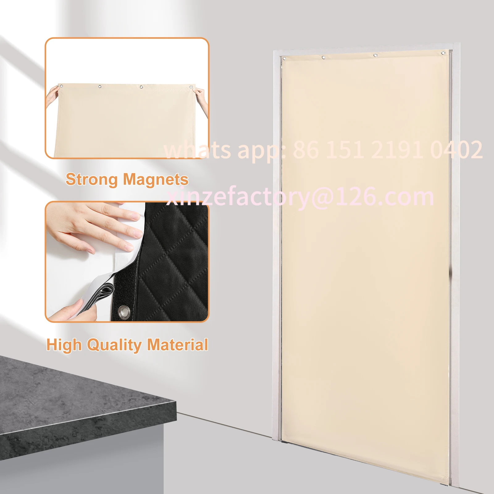 

Customizable Winter Insulation Waterproof Door Screen Window Thermal Insulation Curtain Suitable For Living Room Bedroom Wind Re