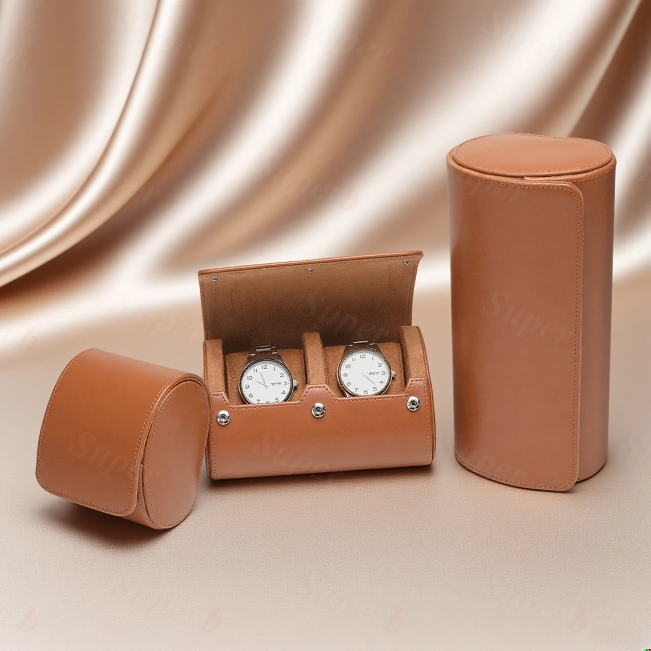 Custodia da viaggio per orologio con rotolo da 1/2/3 slot per riporre e organizer per orologi, archiviazione sicura con innovativi cuscini rimovibili e divisori solidi