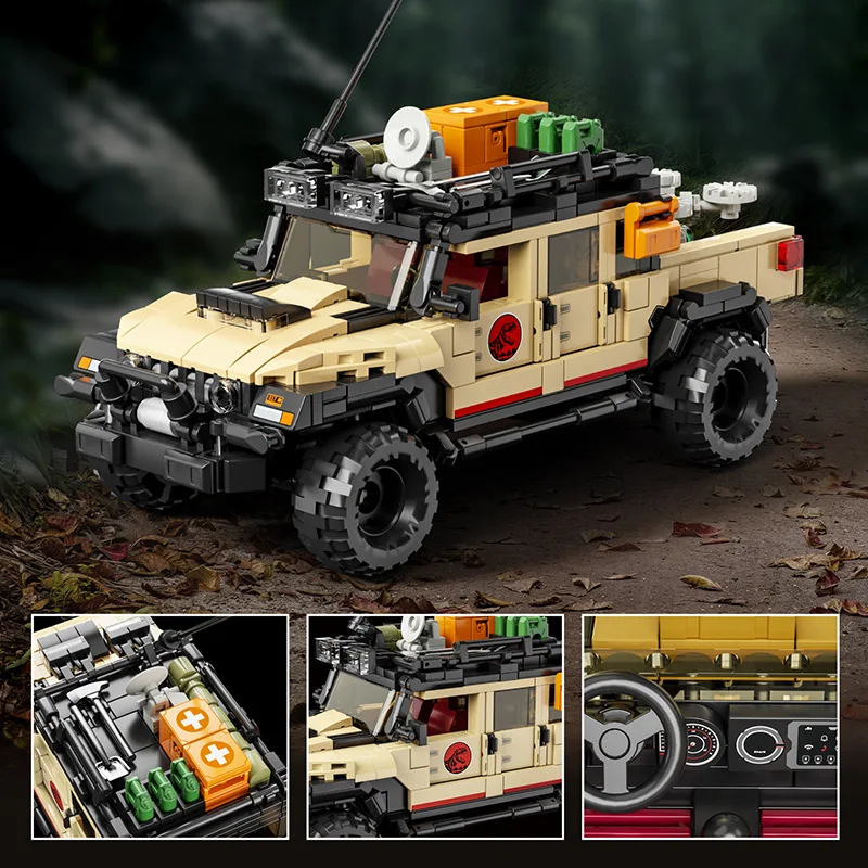 Nuovo 95001 1632pcs MOC Dinosauro A Tema Fuoristrada Building Blocks Mattoni Modello di Montaggio Giocattoli per I Ragazzi Regalo Di Compleanno Set