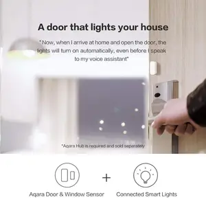 Aqara Port Sensor Zigbee Intelligente Mini -Türsensoren MCCGQ11LM Wireless Verbindungsarbeit mit Mijia Gateway Xiaomi Homekt House App App App 10 Hauptverkäufe Xiaomi Aquara Gateway - №3