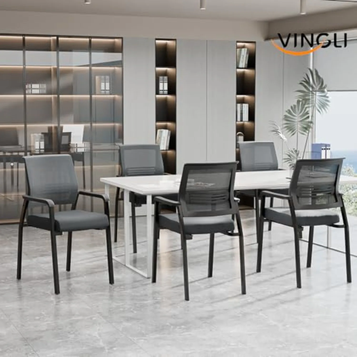 Oversize 350 lbs Waiting Room Chairs Conference Room Reception Stackable Chairs for Lobby; Ergonomic Design for Office