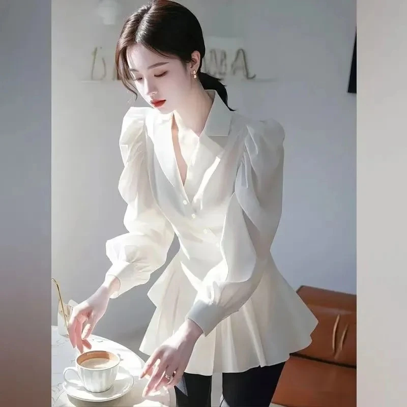 وصل حديثًا للربيع للسيدات من Slienen irt، ملمس راقي، دوبان، قمة جميلة من البوليستر عالي الجودة، طويل...