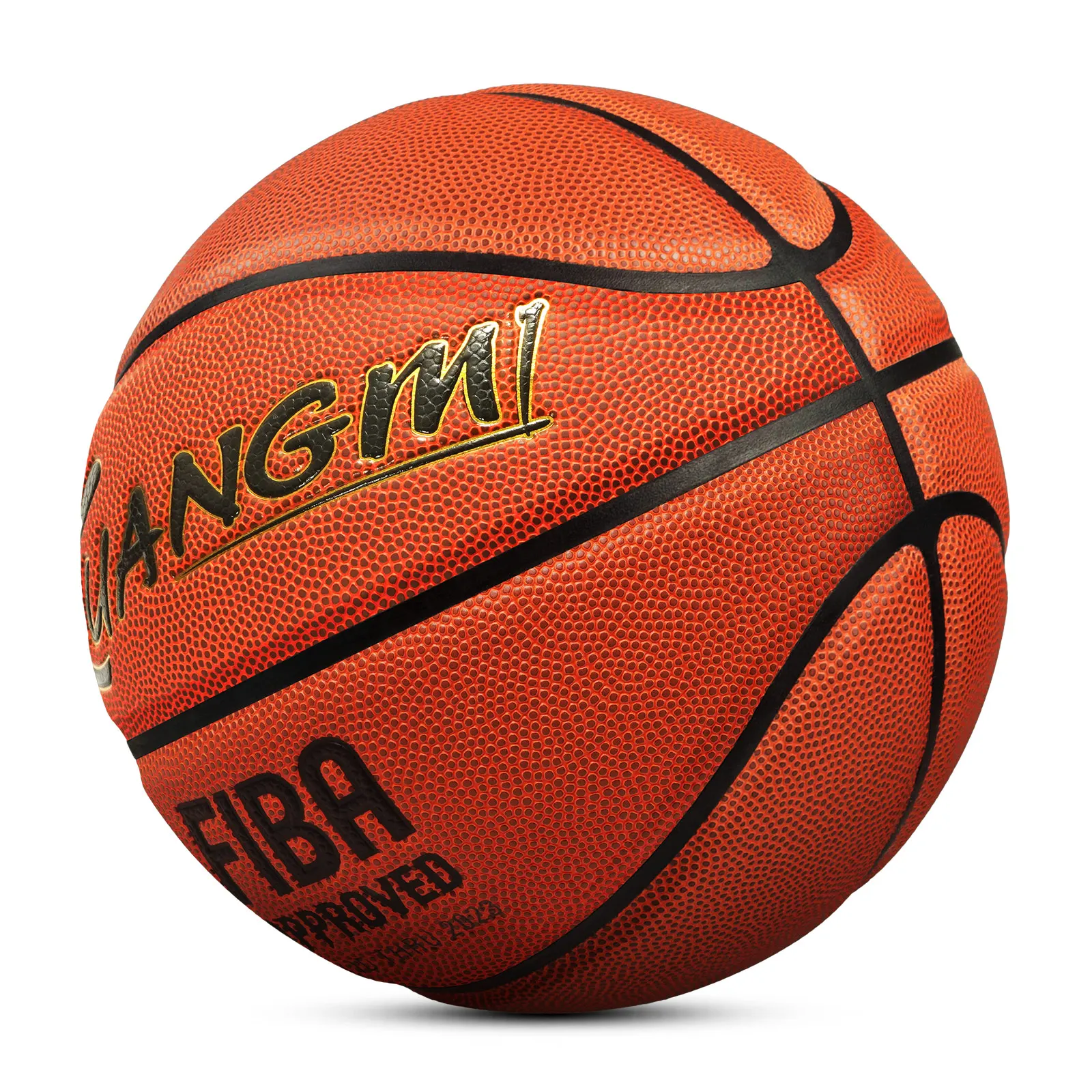 Баскетбольный мяч Kuangmi, баскетбольный мяч FFIBA, изготовленный для игры в помещении и на открытом воздухе, официальный размер 7 (29,5 дюйма), KMBB21