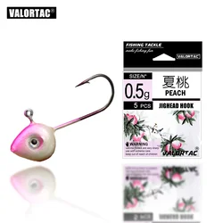finesse jighead fishing hook,peach pink color ceramic paint , high carbon steel hook for soft plastic fishing lure