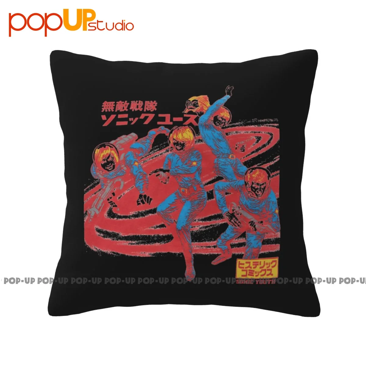 Custom Dirty Japan 1992 Anime Sonic Youth Tour Concert Pillowcase Throw Pillow Cover Printed Home Decor Pattern Decor