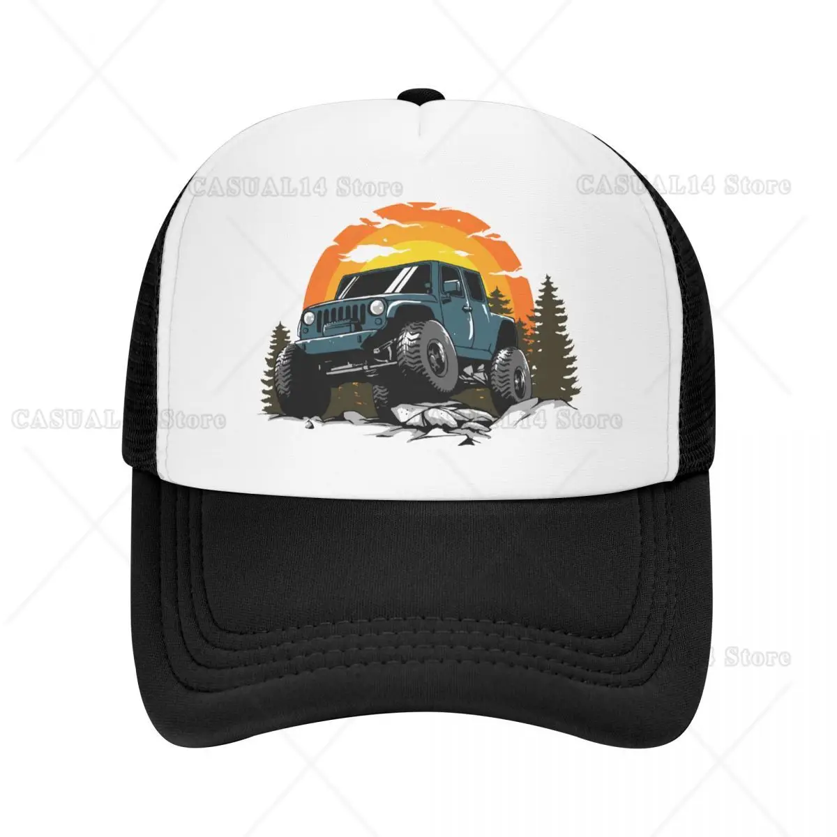 Custom Adventure Travel Off Road Vehicle Baseball Cap Sun Protection Women Men's Adjustable Trucker Hat Spring Snapback Caps