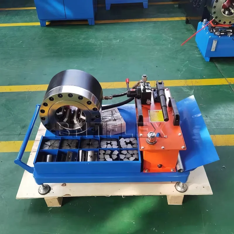 Mobile High Pressure Industrial Rubber Hydraulic Hose Pipe Fitting Connector Press Cutting and Crimper Crimping Tool Machine