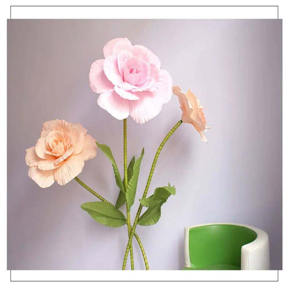 NEW Silk PE Foam Rose 30cm Artificial Flowers Simulation Rose Flowers Peony Giant Rose Branch Garden